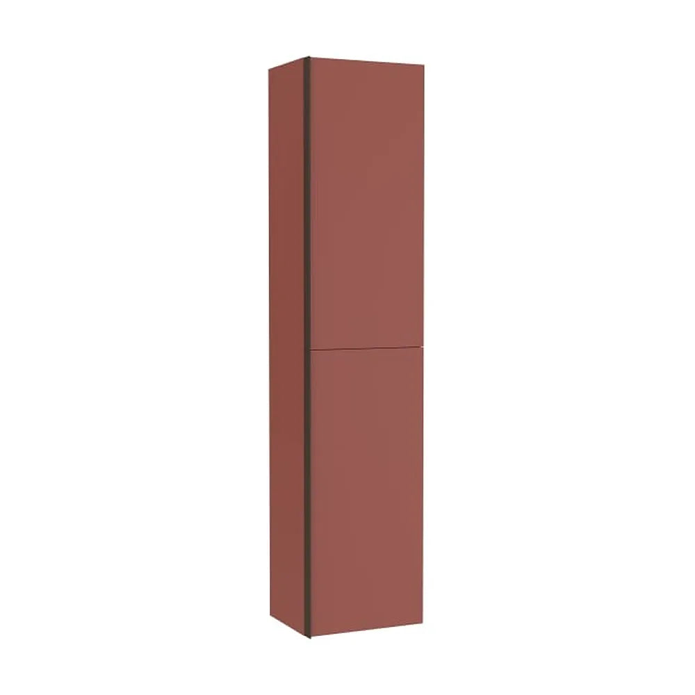 Columna suspendida de dos puertas batientes con estantes regulables color terracota Roca - Vista 1
