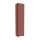 Columna suspendida de dos puertas batientes con estantes regulables color terracota Roca