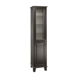Columna de una puerta con estantes regulables iluminación LED y cierre soft close 190x36x44 cm Roca