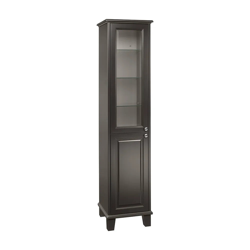 Columna de una puerta con estantes regulables iluminación LED y cierre soft close 190x36x44 cm Roca - Vista 2