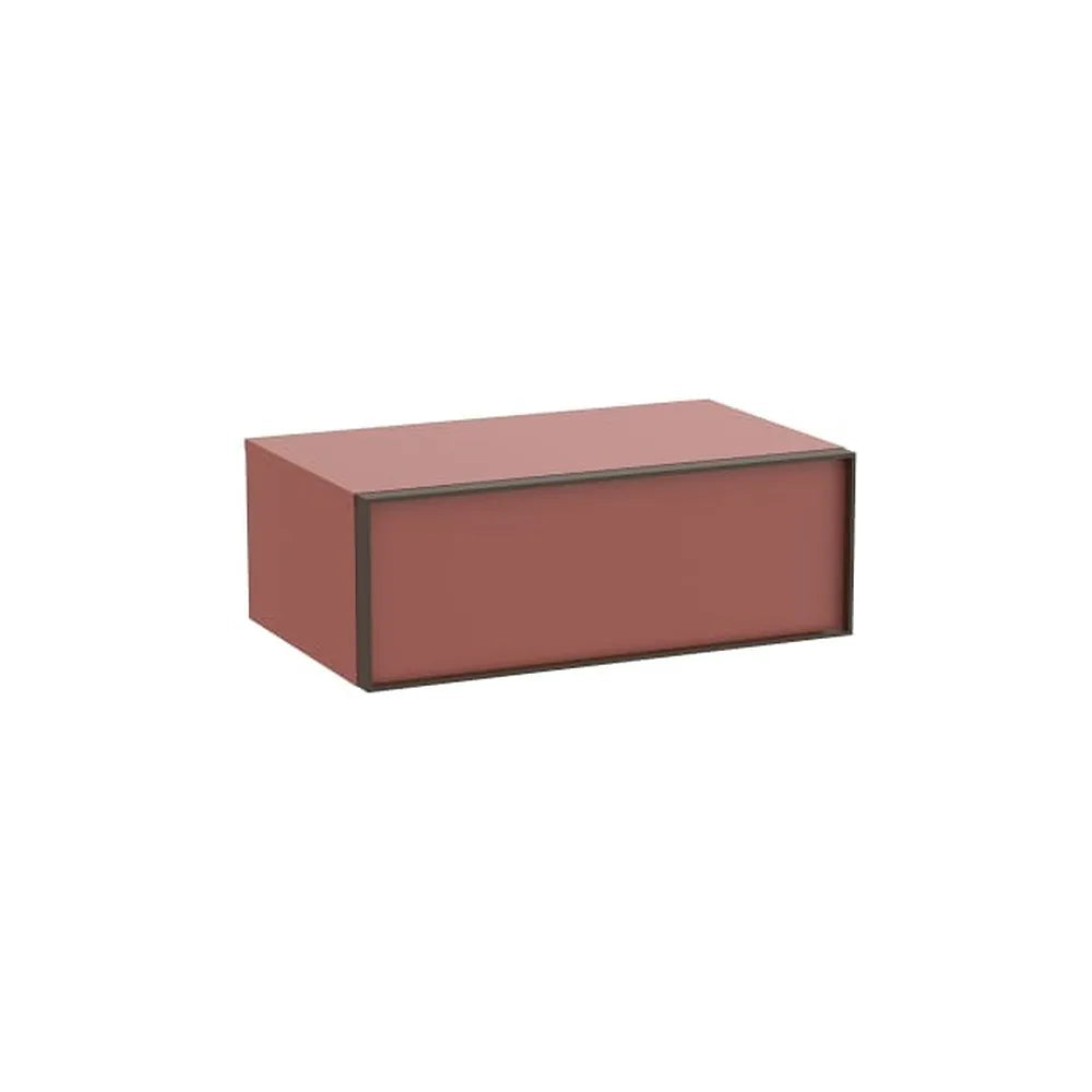 Mueble auxiliar suspendido un cajón color terracota 78x48x28 cm Roca - Vista 1