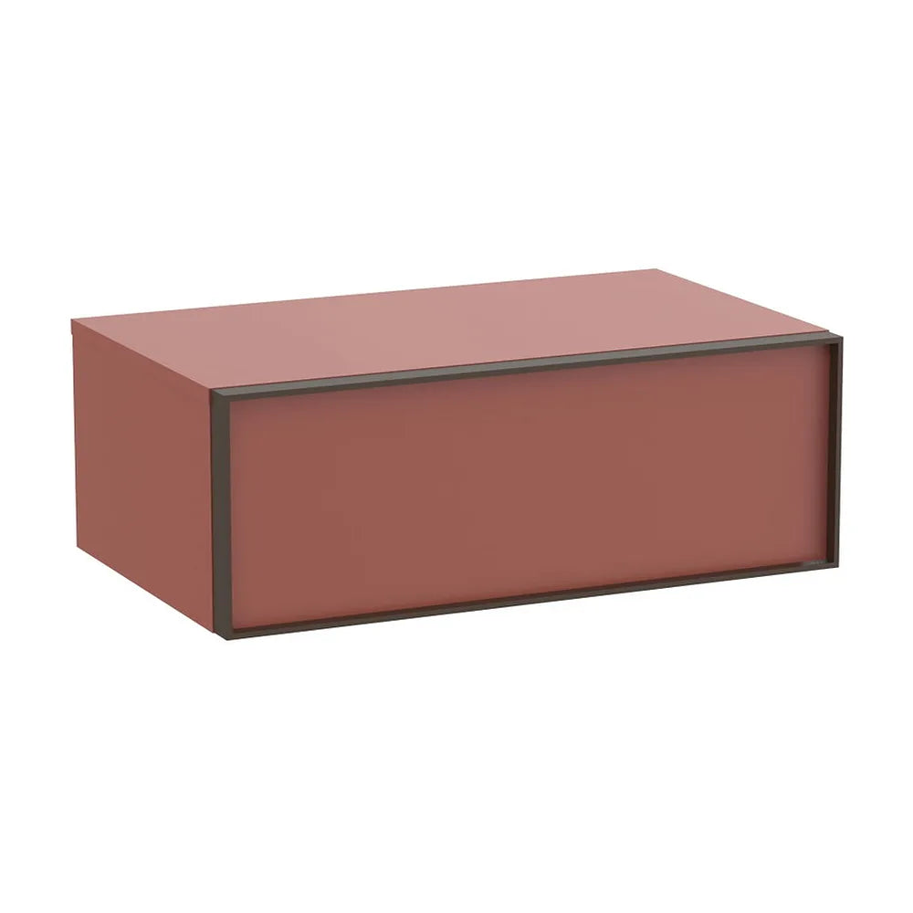 Mueble auxiliar suspendido un cajón color terracota 78x48x28 cm Roca - Vista 2