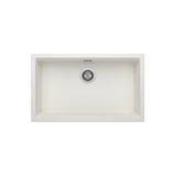 Fregadero Rectangular de 1 Cubeta Bajo Encimera 72x38x19cm White Roca