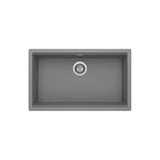 Fregadero rectangular de 1 cubeta bajo encimera 72x38x19 cm Quarzex Roca