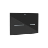 Plaque de déclenchement électronique double chasse sans contact 25.2 x 16.2 cm verre onyx design moderne Roca
