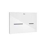 Plaque de commande électronique double chasse sans contact 25 x 16 cm verre trempé blanc compatible Duplo et Basic Roca