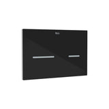 Placa accionamiento electrónica doble descarga Touchless cristal negro 25x16 cm Roca