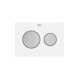 Plaque de commande double pour réservoir encastré en acier inoxydable 189 x 3 x 130 mm Roca