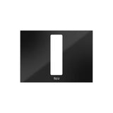 Panel frontal para pulsadores PS4 doble descarga 20 2x14 5 cm cristal negro Roca