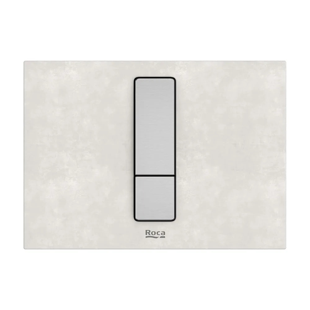 Panel frontal para pulsadores PS4 doble descarga porcelana blanca 20x14 cm Roca - Vista 2
