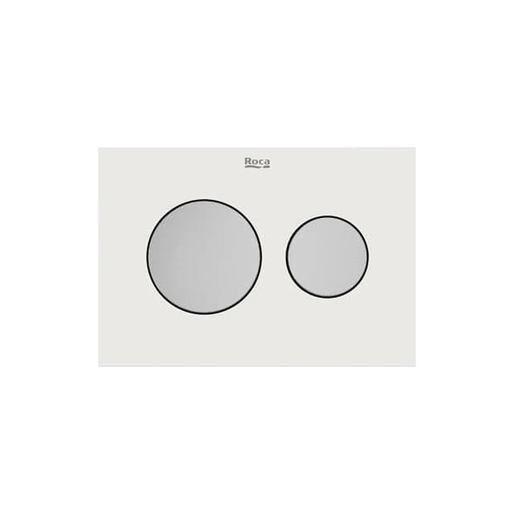 Panel frontal para pulsadores 2 botones porcelana blanca 20x0.3x14.5 cm Roca - Vista 1