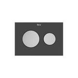 Panel frontal para pulsadores doble 2 botones porcelana negra 202x3x145 mm Roca