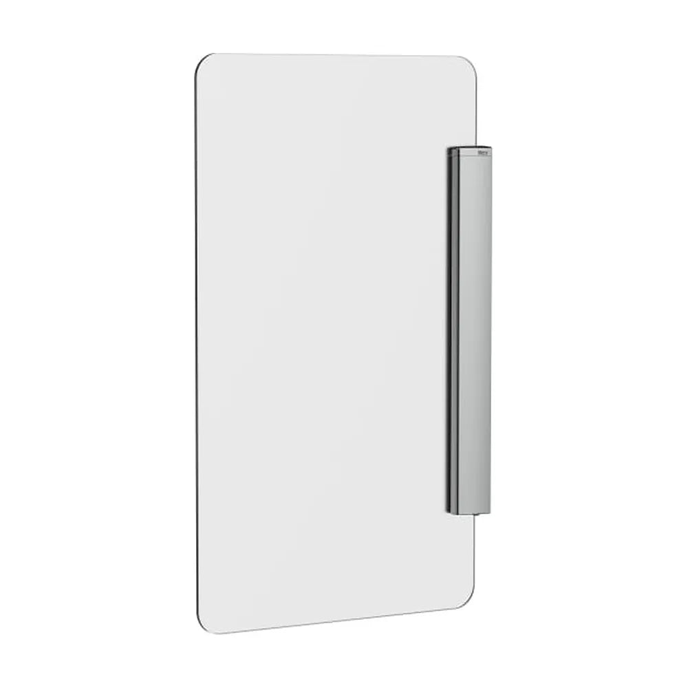 Separador para urinario cristal templado 8 mm perfil aluminio plata mate Roca - Vista 1