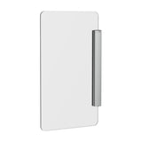 Séparateur pour urinoirs en verre trempé 8 mm avec profil mural en aluminium finition argent mat Roca