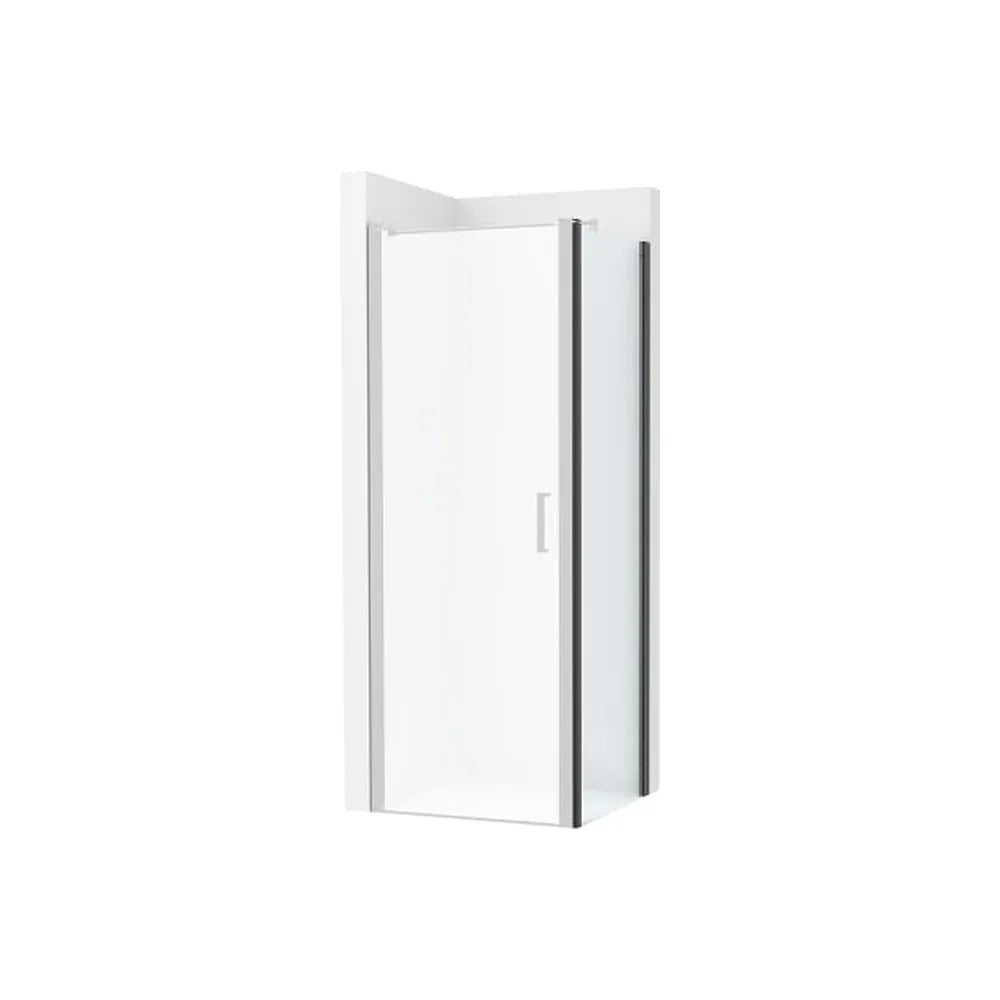 Lateral fijo de ducha 80x200 cm cristal transparente perfil plata brillo o negro mate Roca - Vista 1
