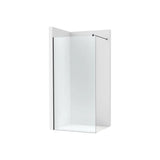 Paroi fixe de douche en verre transparent profilé argent brillant dimensions 100 x 200 cm Roca