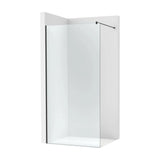 Paroi fixe de douche verre trempé transparent 8 mm profil argent brillant 90 x 200 cm collection Victoria Plus Roca