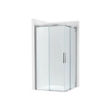 Lateral ducha 1 hoja corredera 1 fija cristal transparente perfil plata brillo 100x200 cm Roca