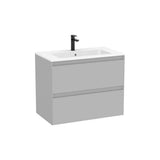 Mueble base suspendido con dos cajones y lavabo de porcelana blanco 81x46x65 cm Roca