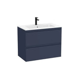 Mueble base suspendido con dos cajones y lavabo de porcelana blanco 81x46x65 cm Roca