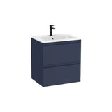Mueble base suspendido dos cajones lavabo porcelana blanco 61x46x65 cm Roca