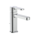 Single-Lever Basin Mixer Tap with Automatic Pop-Up Waste Cold Water Start Chrome Roca