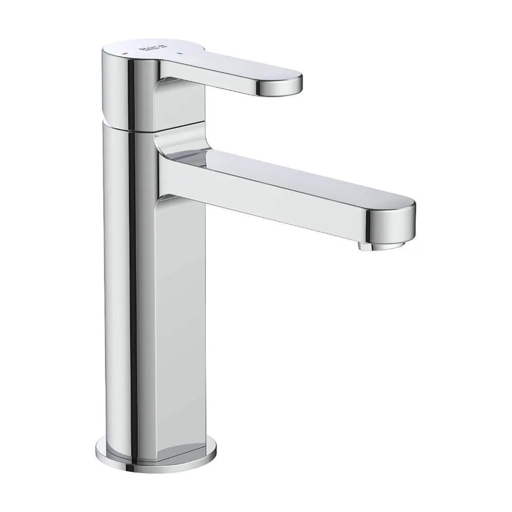 Grifería Monomando para Lavabo Caño Mezzo Cuerpo Liso Apertura Agua Fría Cromado Roca - Vista 1