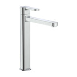Grifería Mixer Tap para Lavabo Caño Alto Cuerpo Liso Cromado Cold Start Roca