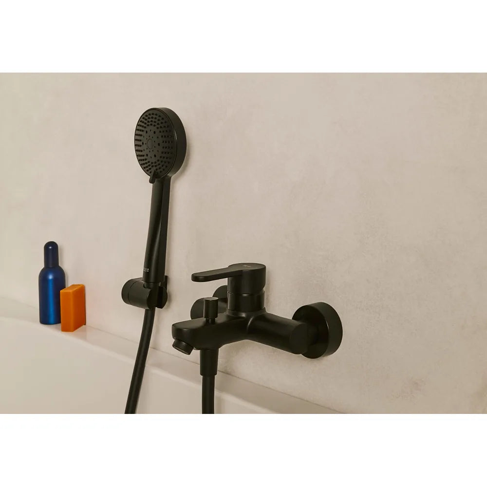 Grifería Exterior Monomando para Baño Ducha con Inversor Automático Stella Negro Mate Roca - Vista 2