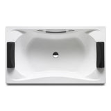 Bañera Acrílica Rectangular Biplaza Encastrada Roca BeCool 180x90 cm Blanca