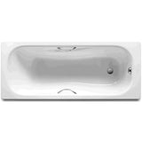 Roca Princess Inset Rectangular Enamelled Steel Bathtub 170x70 cm in White