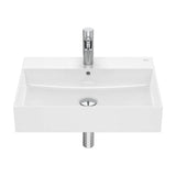 Lavabo de forma cuadrada de 60 cm fabricado en fineceramic de color blanco Inspira Roca