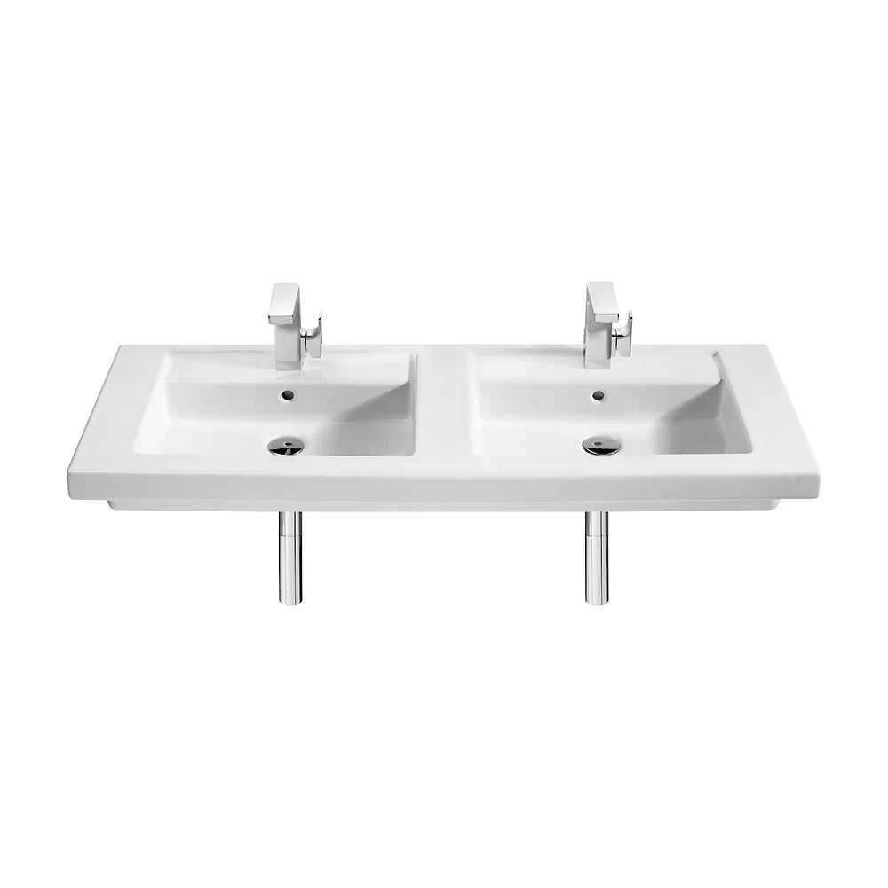 Lavabo para Dos Personas Prisma 120 cm Blanco Roca - Vista 1