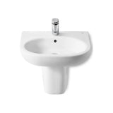 Lavabo con Semipedestal Meridian 55 cm White Roca