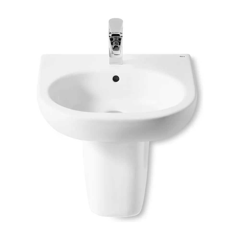 Lavabo con Semipedestal Meridian 50 cm Blanco Roca - Vista 1