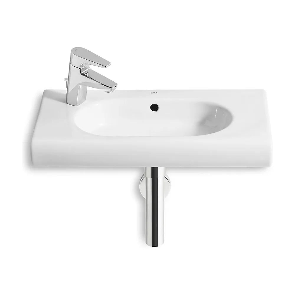 Lavabo para baño de 60 cm fabricado en porcelana de color blanco Meridian Roca - Vista 1