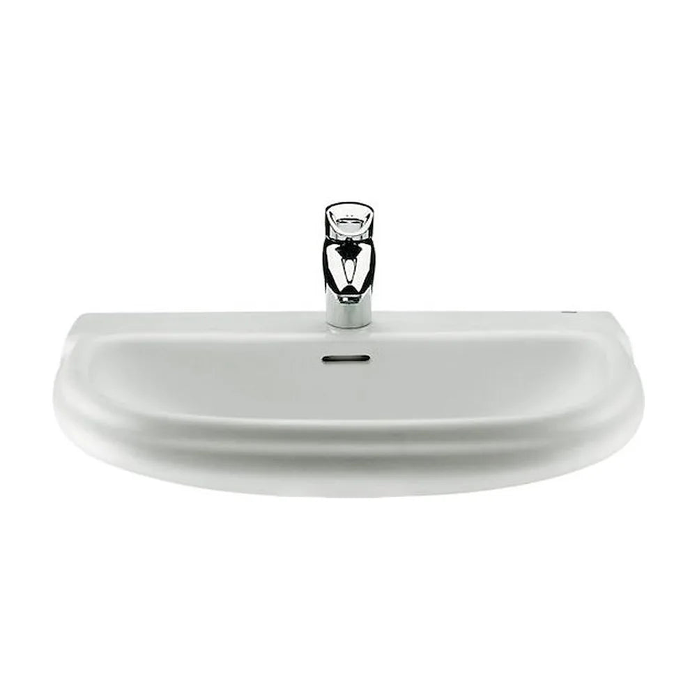 Lavabo para instalación a mural de 63 cm fabricado en porcelana de color blanco Dama Retro Roca - Vista 1