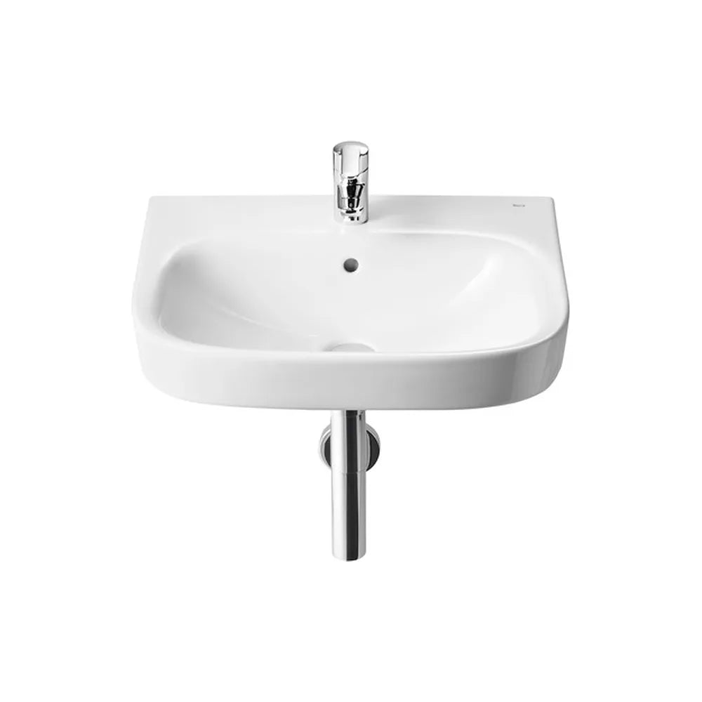 Lavabo para instalación a mural de 60 cm fabricado en porcelana de color blanco Debba Roca - Vista 1