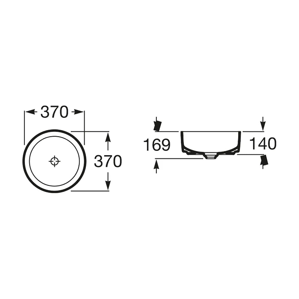 Lavabo blanco circular Round Inspira Roca - Vista 5