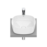Lavabo para instalar sobre encimera de 37 cm fabricado en fineceramic de color blanco Inspira Soft Roca