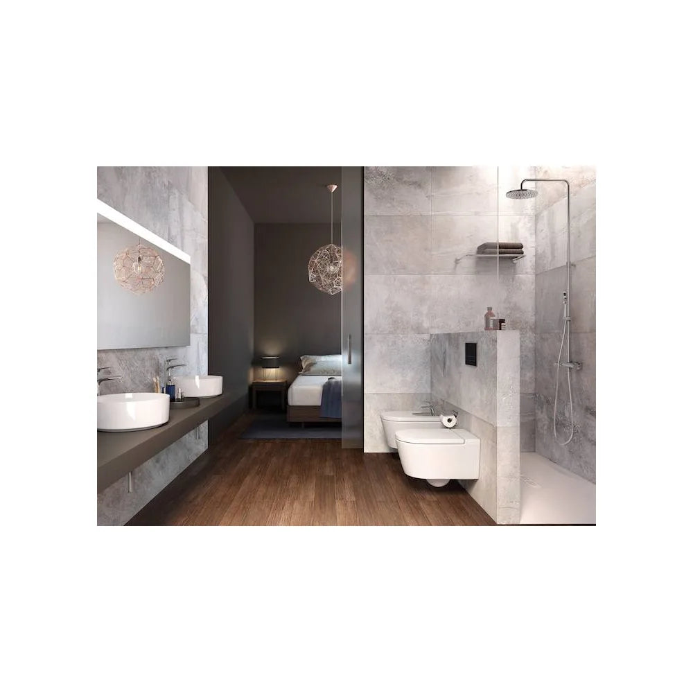 Lavabo para instalar sobre encimera de 37 cm fabricado en fineceramic de color blanco Inspira Soft Roca - Vista 2