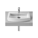 Vasque à poser avec orifice de 52 cm en porcelaine de couleur blanche Hall Roca