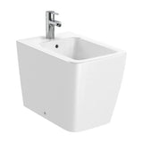 Bidet para instalación adosada de 37 cm fabricado en porcelana de color blanco Inspira Square Roca