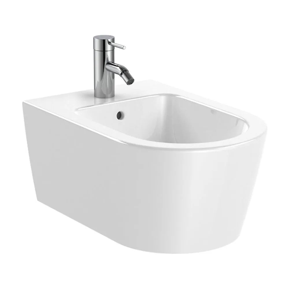 Bidet para instalación suspendida de 37 cm fabricado en porcelana de color blanco Inspira Round Roca - Vista 1
