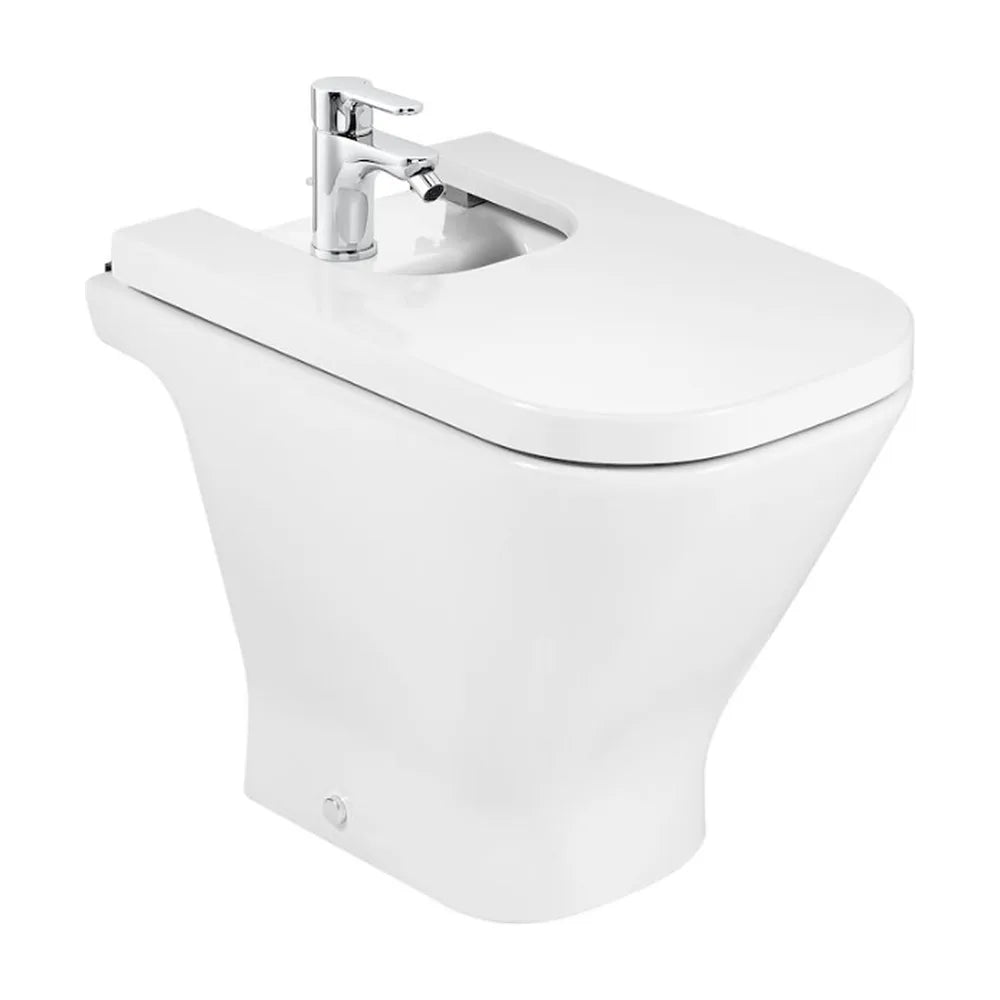 Bidet con un agujero de grifería de 35 cm fabricado en porcelana de color blanco The Gap Roca - Vista 2