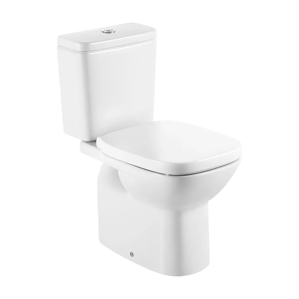 Inodoro con salida vertical de 35,5 cm fabricado en porcelana de color blanco Debba Roca - Vista 1