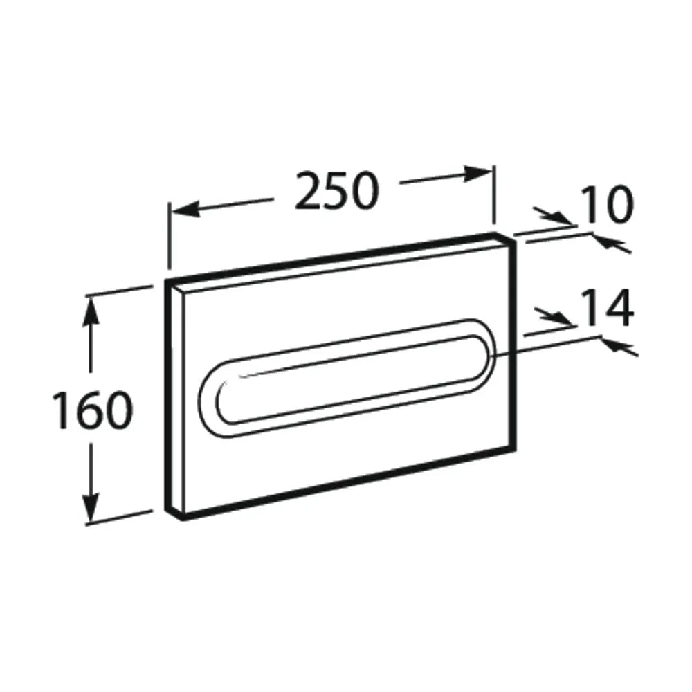 Placa de accionamiento para sistema de descarga única de 25 cm PL1 Single One Roca - Vista 2