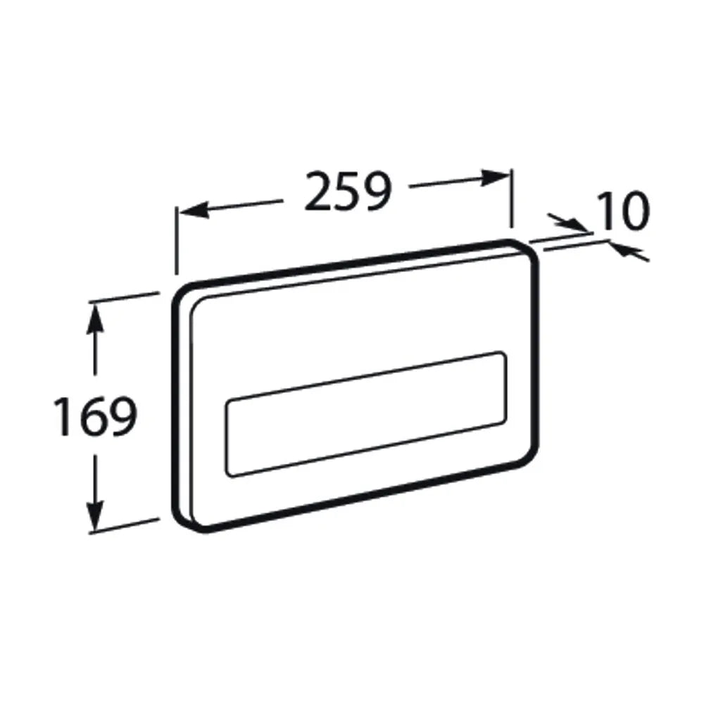 Placa de accionamiento antivandálico para descarga única fabricado en acero inoxidable PL3 Single One Roca - Vista 2