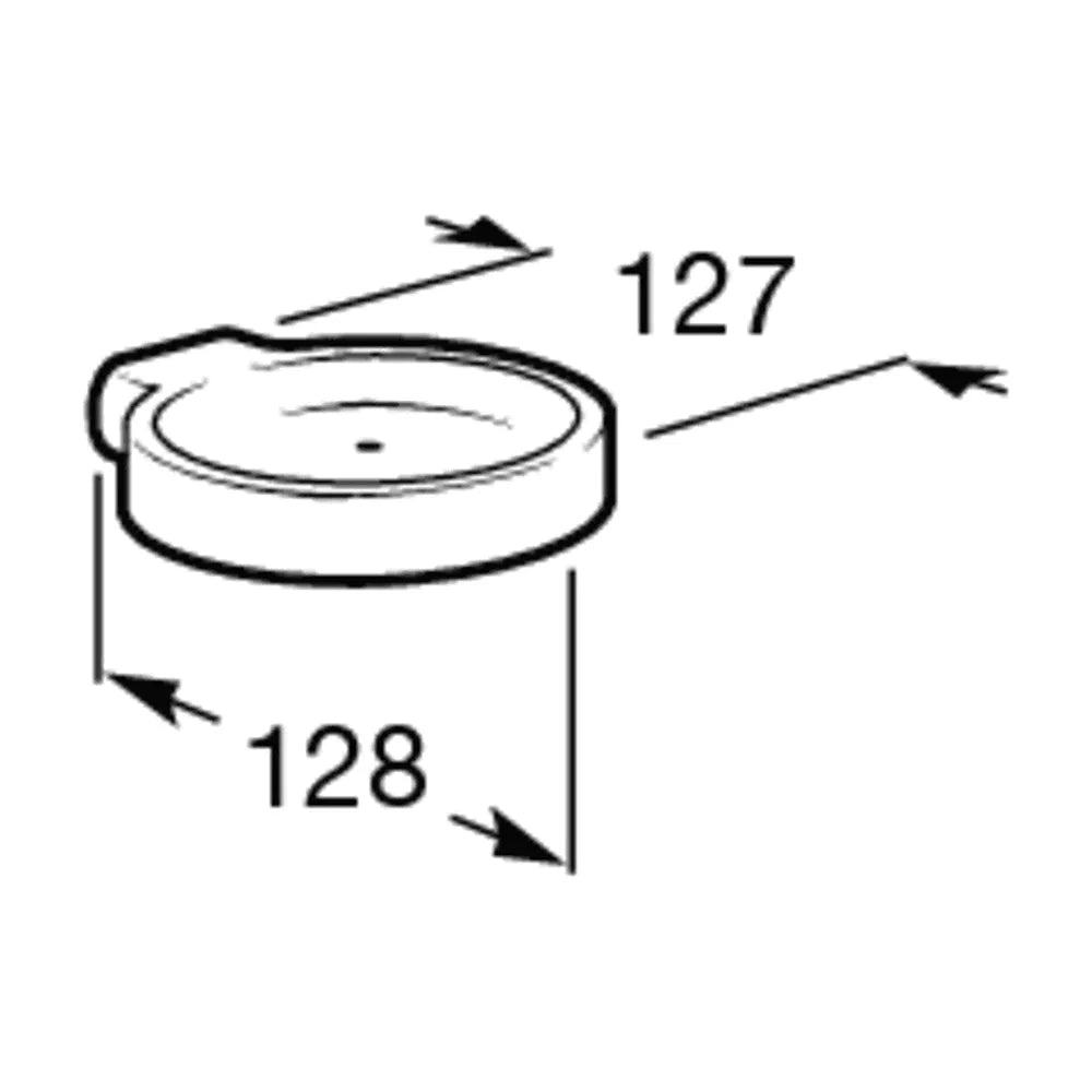 Jabonera de pared de 12,7 cm fabricada en metal con acabado brillante Hotels 2.0 Roca - Vista 2