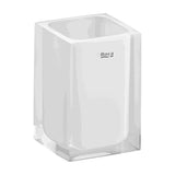 Vaso para colocar sobre encimera de 7 cm de color blanco con acabado mate Ice Roca